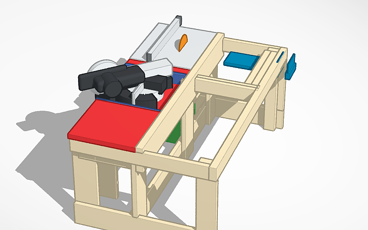 Tinkercad design of custom workbench