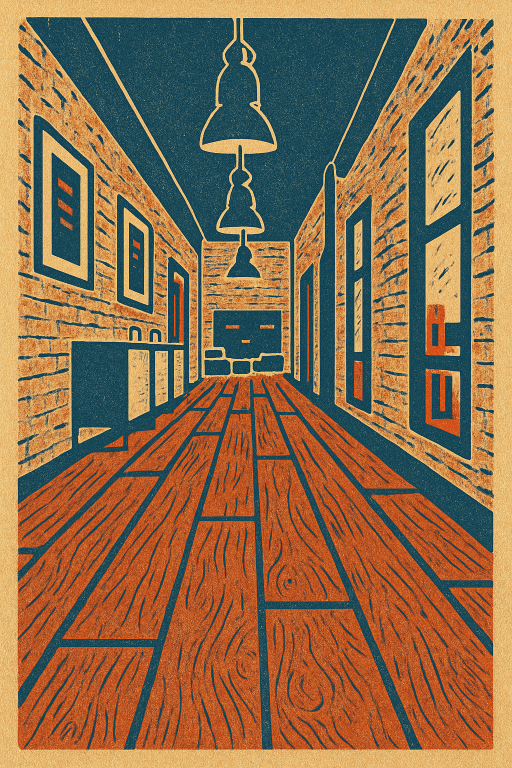 A drawing of laminate flooring installed by Tall Joiner